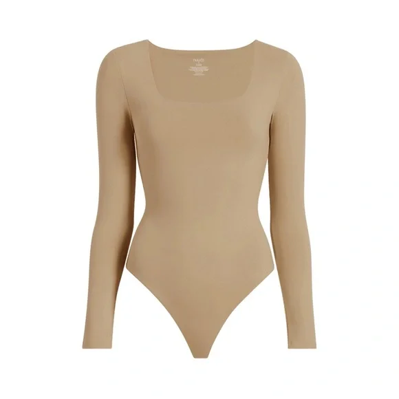Nuuds Oat Square Neck Bodysuit - Picture 4 of 6